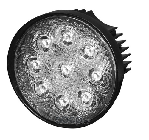 Фара светодиодная дополнительная 9 SMD 27W, 1890LM, 9-30V, 6000K, SPOT-дальний (МАЯК)
