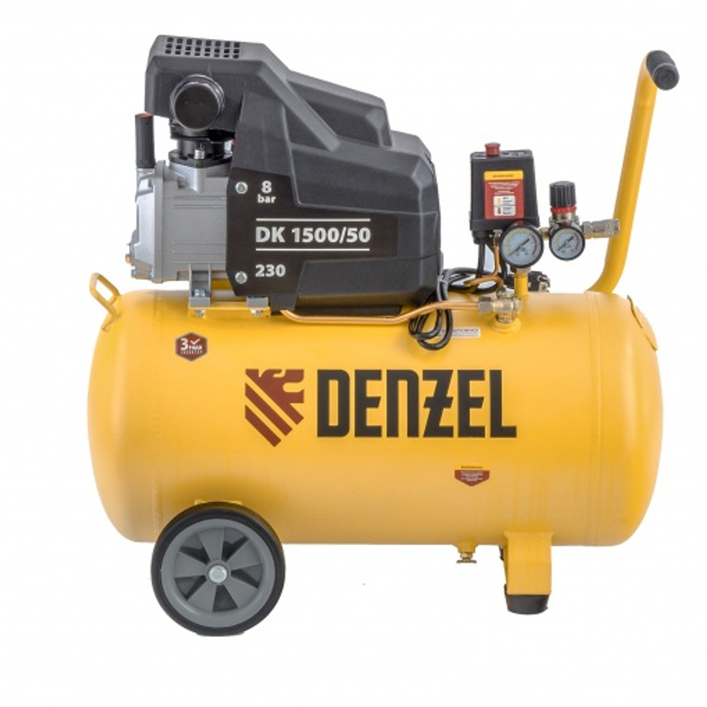 Масляный компрессор DENZEL DK1800/50 Х-PRO, 50 л, 1.8 кВт (58068)