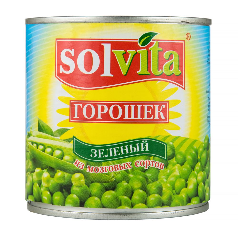 Горошек зеленый Solvita  ж/б  420 г