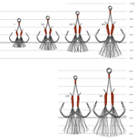Крючок одинарный рыболовный 7117 SATI , №1/0, (2 поводка)