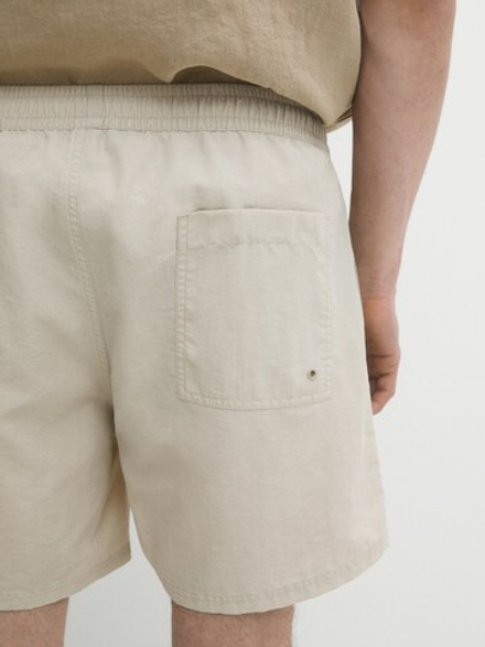 Massimo Dutti Однотонные плавки,  бежевый