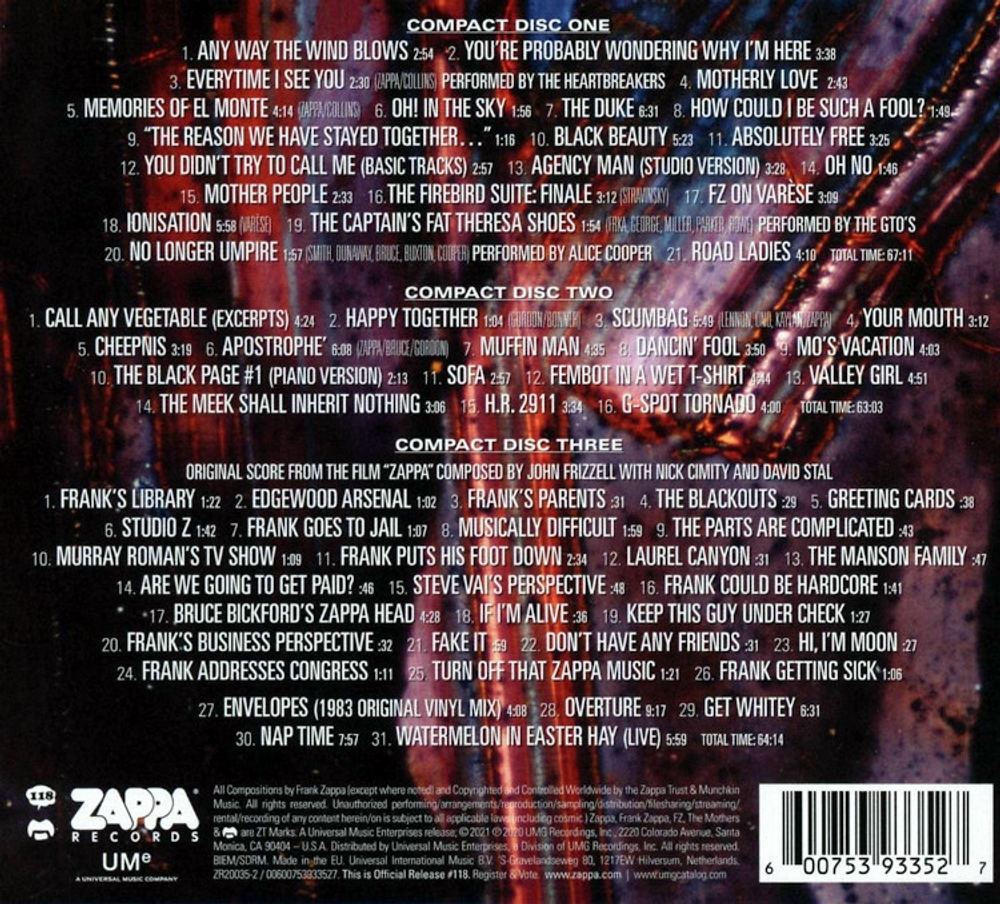 Soundtrack / Frank Zappa: Zappa (3CD)