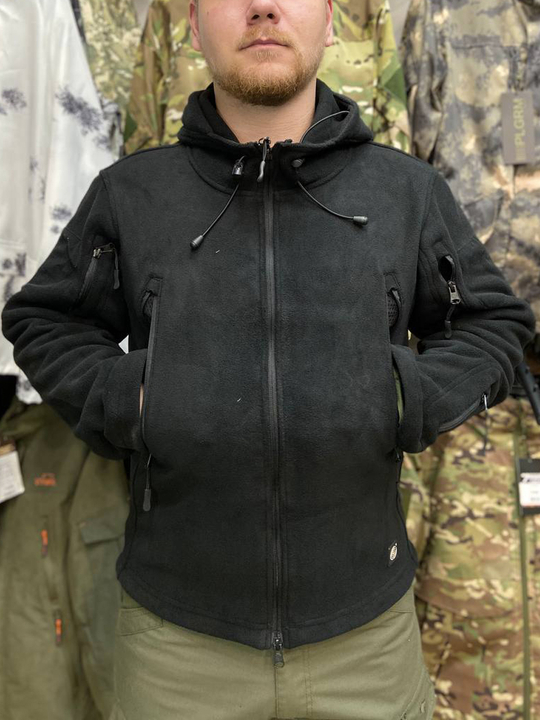 Флисовая кофта Han-Wild с капюшоном Черный