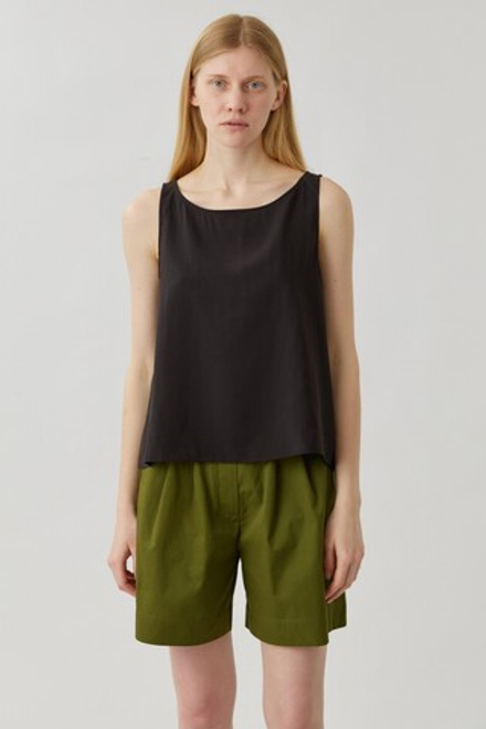 Топ-майка из черной вискозы