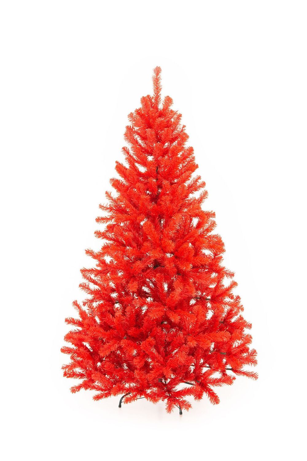 Искусственная красная елка «Огненная» (пвх) 210 см / 2.1 м