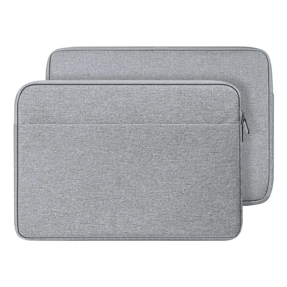 Легкая горизонтальная сумка чехол светло-серого цвета (Light Grey) для ноутбука или планшета размером от 15.5 до 16 дюймов, серия LBDB Series