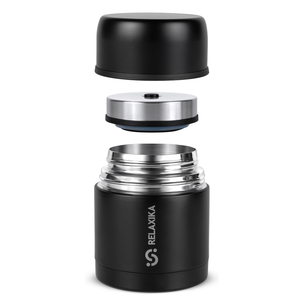 Термос для еды Relaxika 301 (0,5 литра), черный