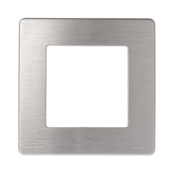 Рамка для розеток и выключателей ЭРА Серия 12 12-5101-03 на 1 пост, Сатин, алюминий