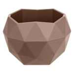 Кашпо для цветов пластиковое 2,5л d-21,8см «Топаз» Фраппе