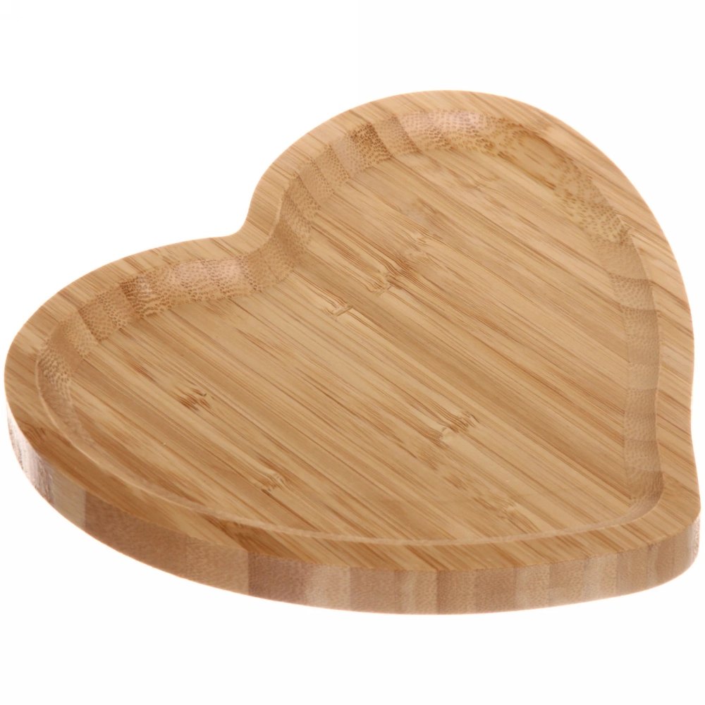 Поднос бамбуковый для подачи блюд «SHEF» 18*19см Сердце