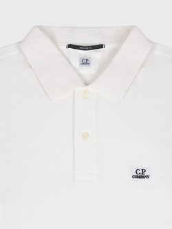 Поло с длинным рукавом C.P. Company Stretch Piquet White