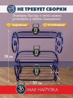 Универсальная этажерка Винтаж-9 синий