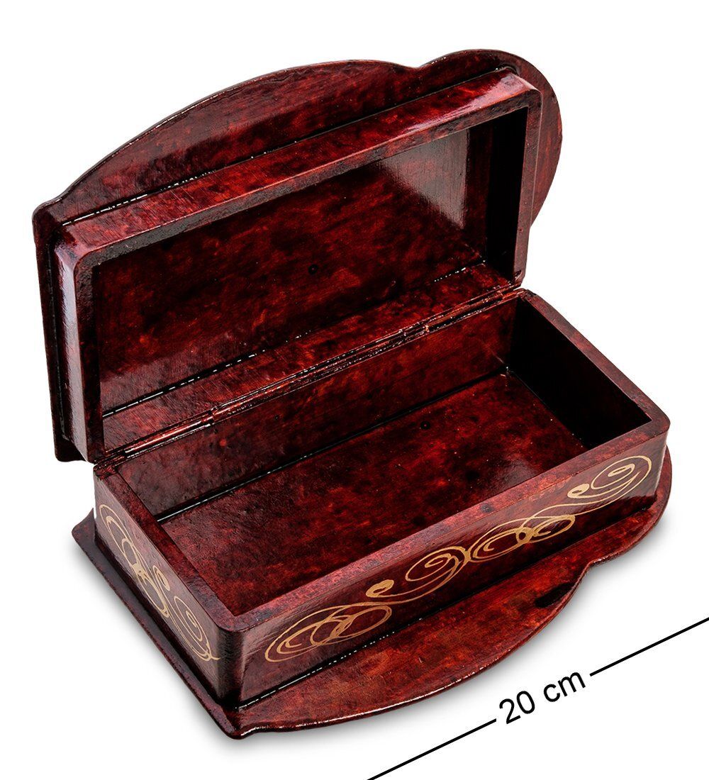 Народные промыслы ШК-11/62-B Шкатулка в технике декупаж «Матрешка-снеговик» (20х14х6)