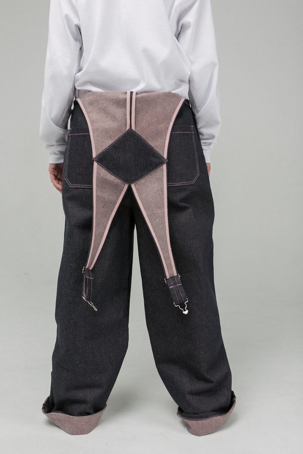 Комбинезон Dark Blue/Pink Джинсовый - фото 5