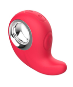 Красный клиторальный массажер с функцией постукивания (Цвет: красный)