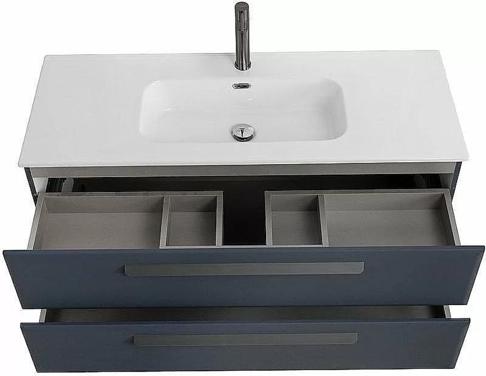 Тумба с раковиной Cezares ECO-CER-N 120 ECO-CER-N-1200-2C-SO-GR-P графит