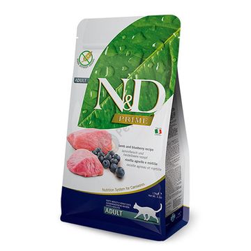 Farmina N&D Prime Cat Lamb & Blueberry Adult Сухой беззерновой корм для кошек с ягненком и черникой 10 кг