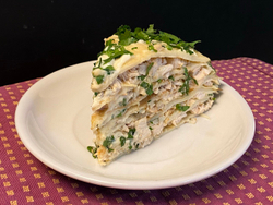 Торт блинный с курицей