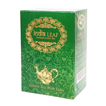 Зелёный чай с Тулси Индиан Лиф (Green tea Tulsi India Leaf), 100 грамм