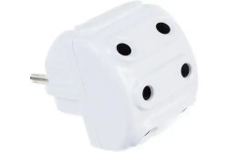 Разветвитель 5 гнезд без заземления, белый (10А, 250В )