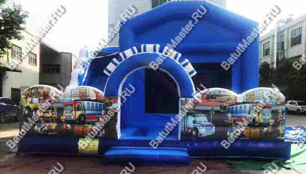 Коммерческий надувной батут "Стройка" 8*7*5 м