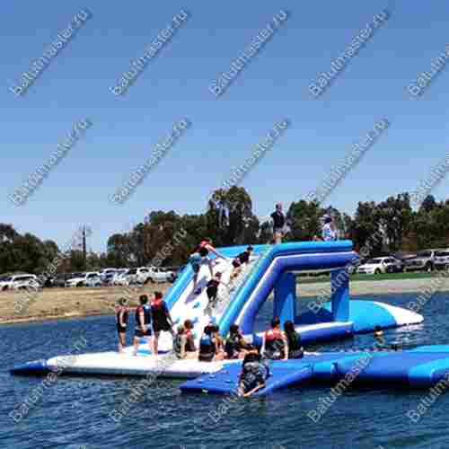 Катапульта Блоб с вышкой «Синий полёт» 4×3×3 м, блоб 6×2 м