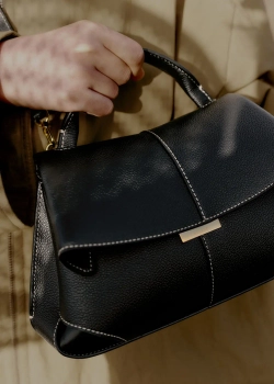 POLENE СУМКА MOKKI MINI, ЧЕРНЫЙ/ЭКРЮ