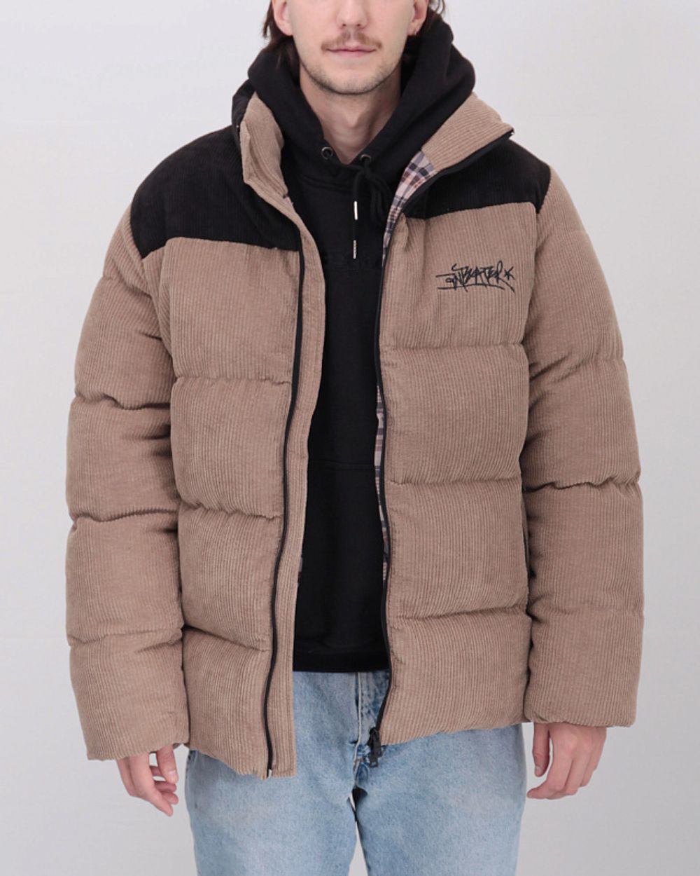 Пуховик Anteater Downjacket Velvet Combo Бежевая