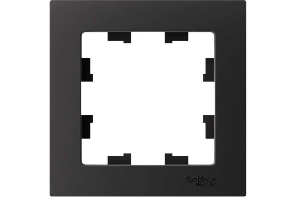 Рамка Systeme Electric ATLASDESIGN, 1-постовая, карбон, ATN001001