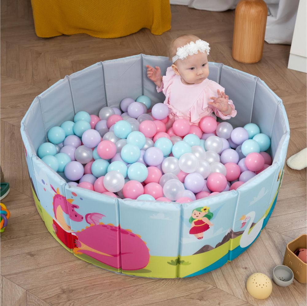 Игрушка Детский сухой бассейн TM Romana Мир приключений Принцессы складной