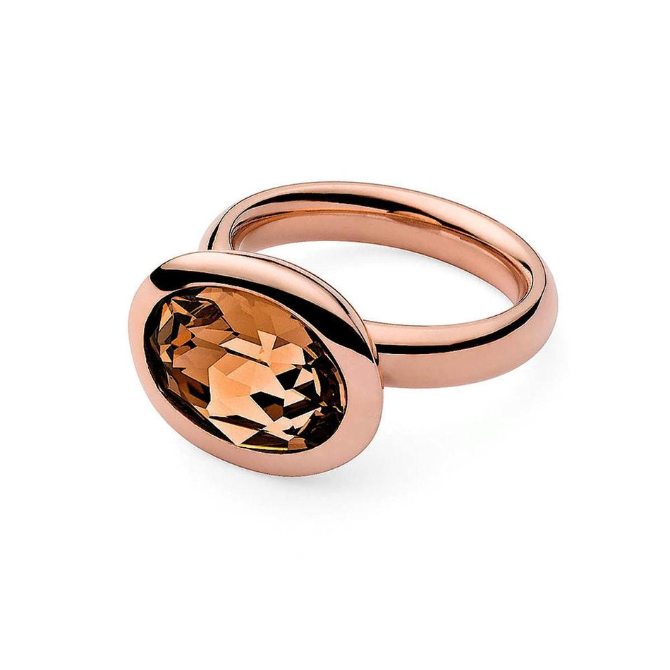 Кольцо Qudo Tivola Light Smoked Topaz 16.5 мм 631643/16.5 BR/RG