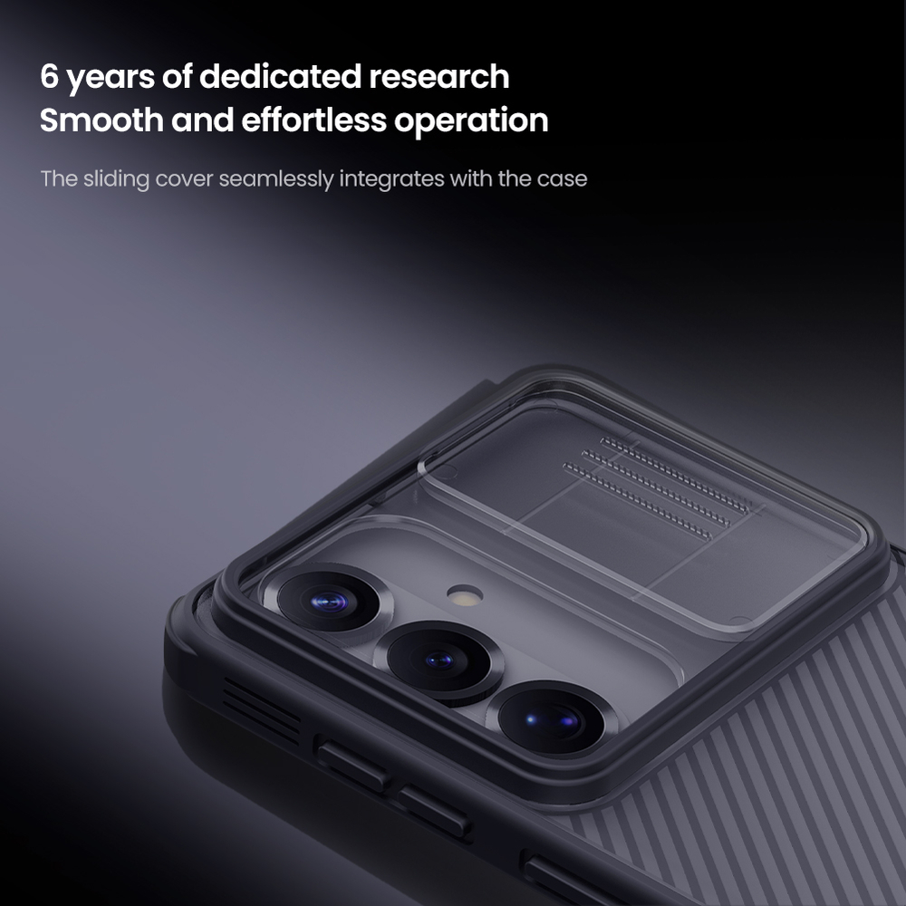 Чехол прозрачный тонированный для Samsung Galaxy S26, серия CamShield Pro (защитная сдвижная шторка для камеры) от Nillkin