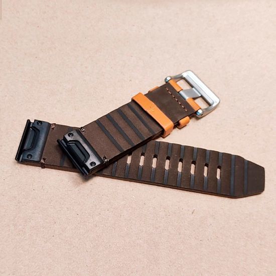 Ремешок кожа / замша 26 мм для Garmin Fenix 7x / 6x / 5x / 3, Enduro 2 / Tactix 7, Tactix Delta быстросъемный