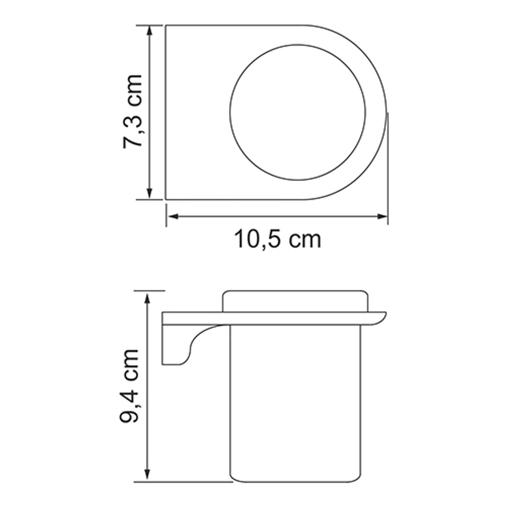 Kammel K-8328WHITE Стакан для зубных щеток стеклянный