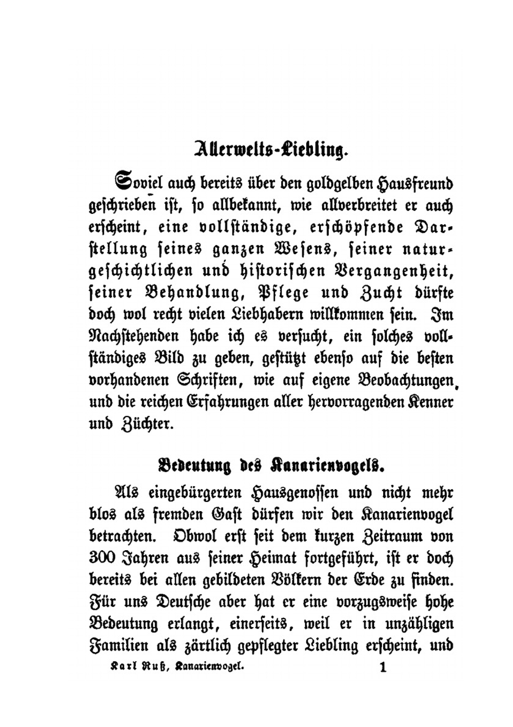 Der Kanarienvogel. Seine Naturgeschichte, Pflege Und Zucht | Karl Russ