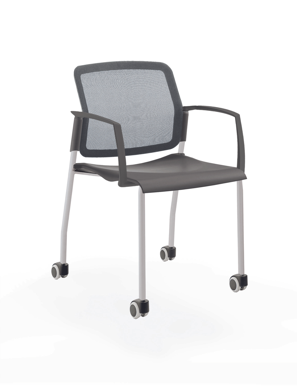 Movie стул со спинкой-сеткой на 4 ногах и колесах