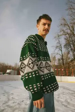 Купить Свитер БИЧ Пацанский зеленый Свитер БИЧ Пацанский зеленый