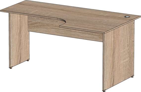 Стол эргономичный Стандарт Про дуб сонома