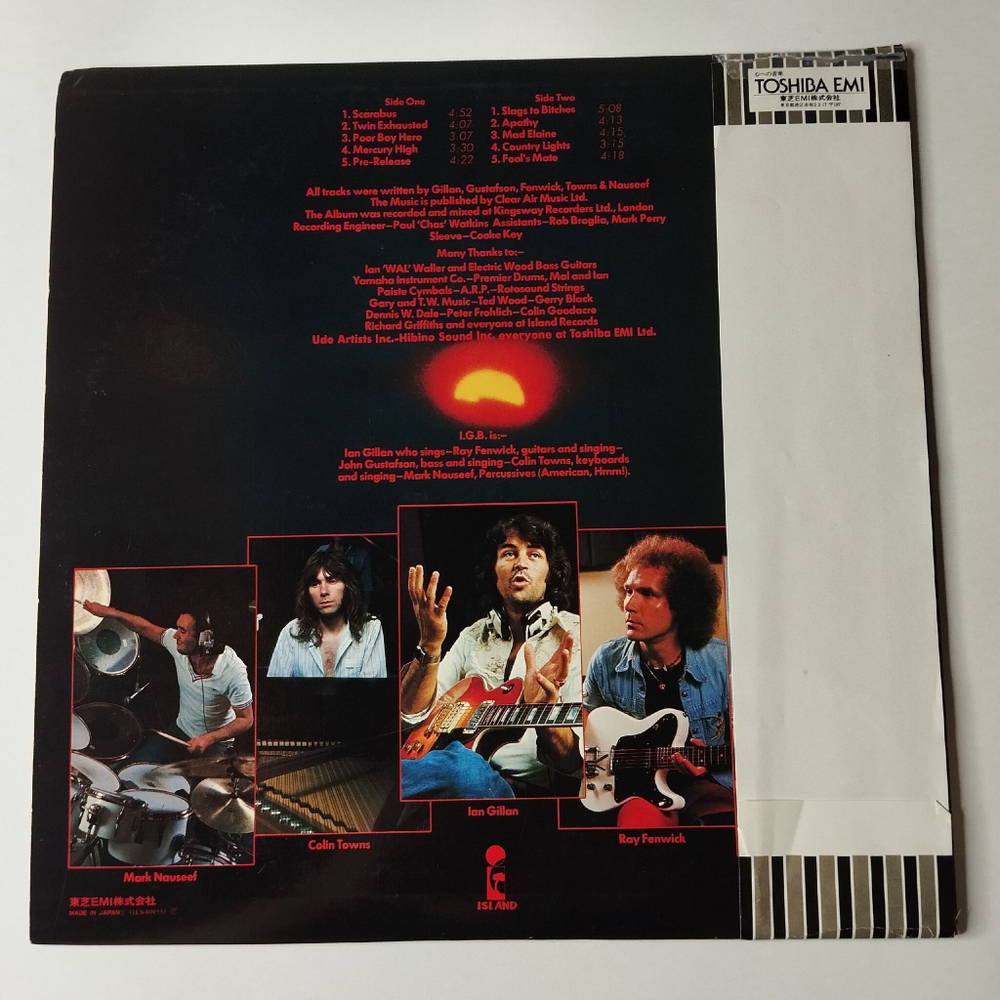 Винтажная виниловая пластинка LP Ian Gillan Band Scarabus (Japan 1977) (Obi) Country Lights