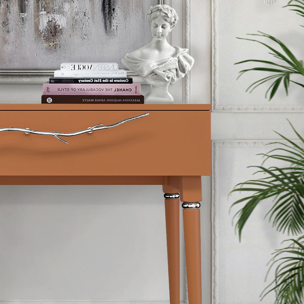 Консоль Арт Колор matte Классик Сильвер Томленый оранжевый матовый