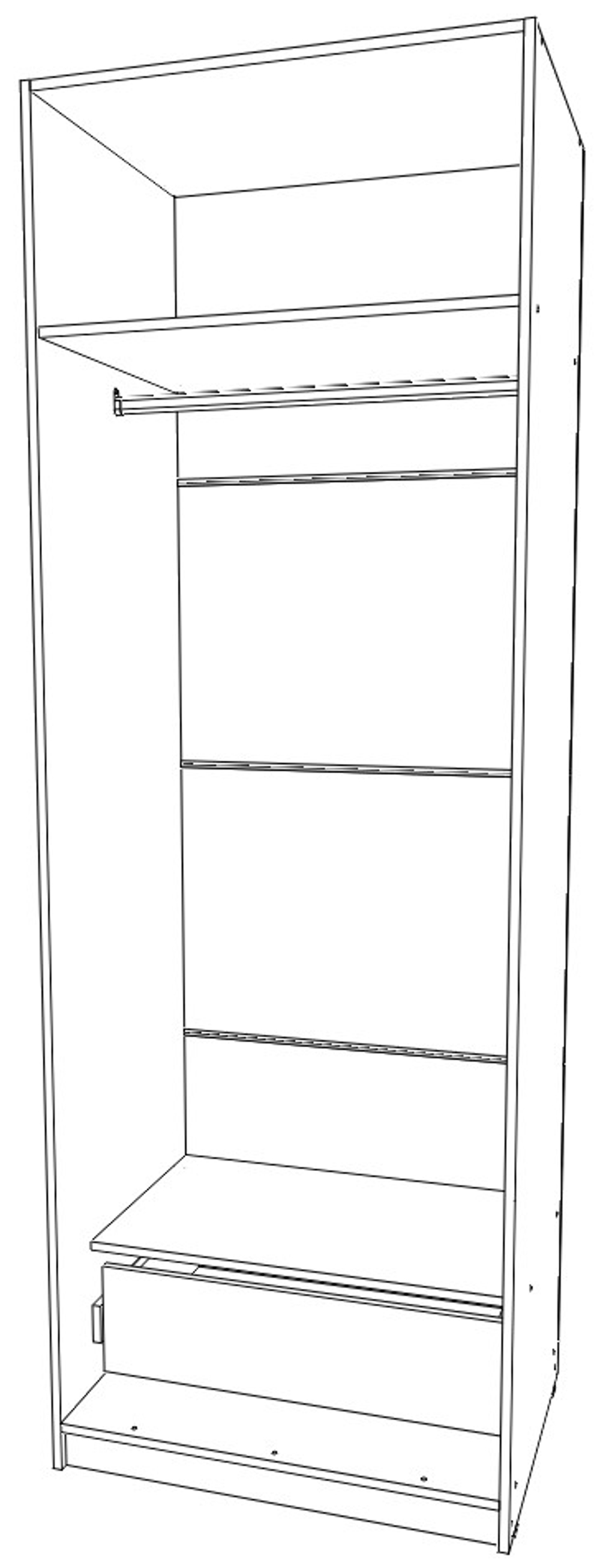 Шкаф двухстворчатый 600×800×2300 Вектор