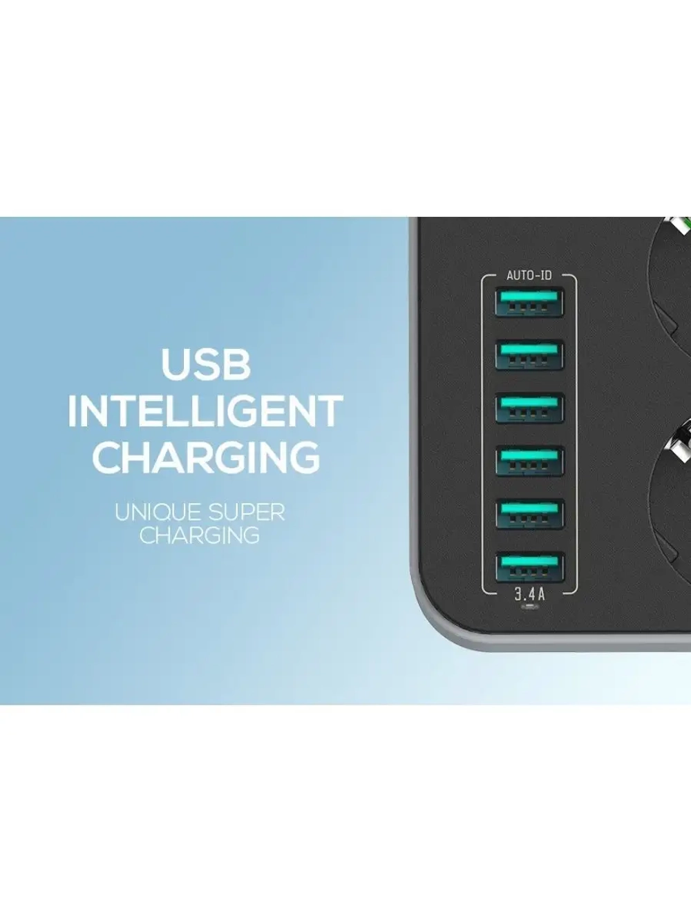 Удлинитель сетевой фильтр с  6 USB