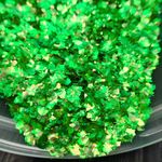 Хлопья Зелёный перламутр для дизайна ногтей, маникюра, бодиарта, макияжа...