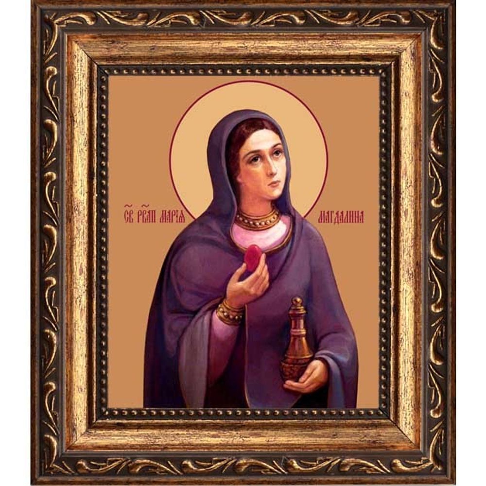Мария Магдалина равноапостольная, святая мироносица. Икона на холсте.