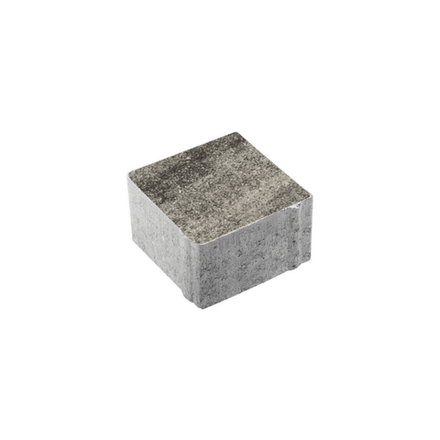 Тротуарная плитка КВАДРАТ 100х100 мм - Листопад гладкий Антрацит