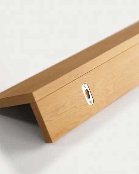 Abilen Полка из шпона дуба и белого лака 120 x 15 см