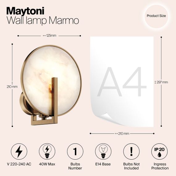 Бра Maytoni Marmo MOD099WL-01G2