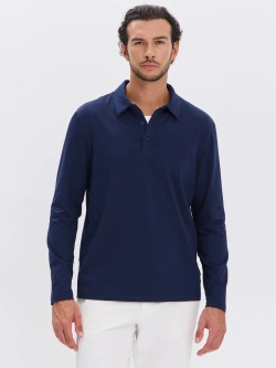 Повседневный базовый лонгслив поло