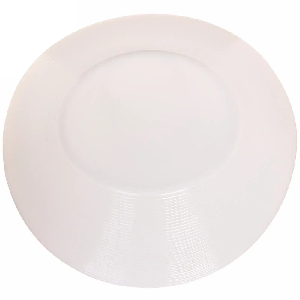 Тарелка «White magic» 21,5*18,5см стеклокерамика Полоска