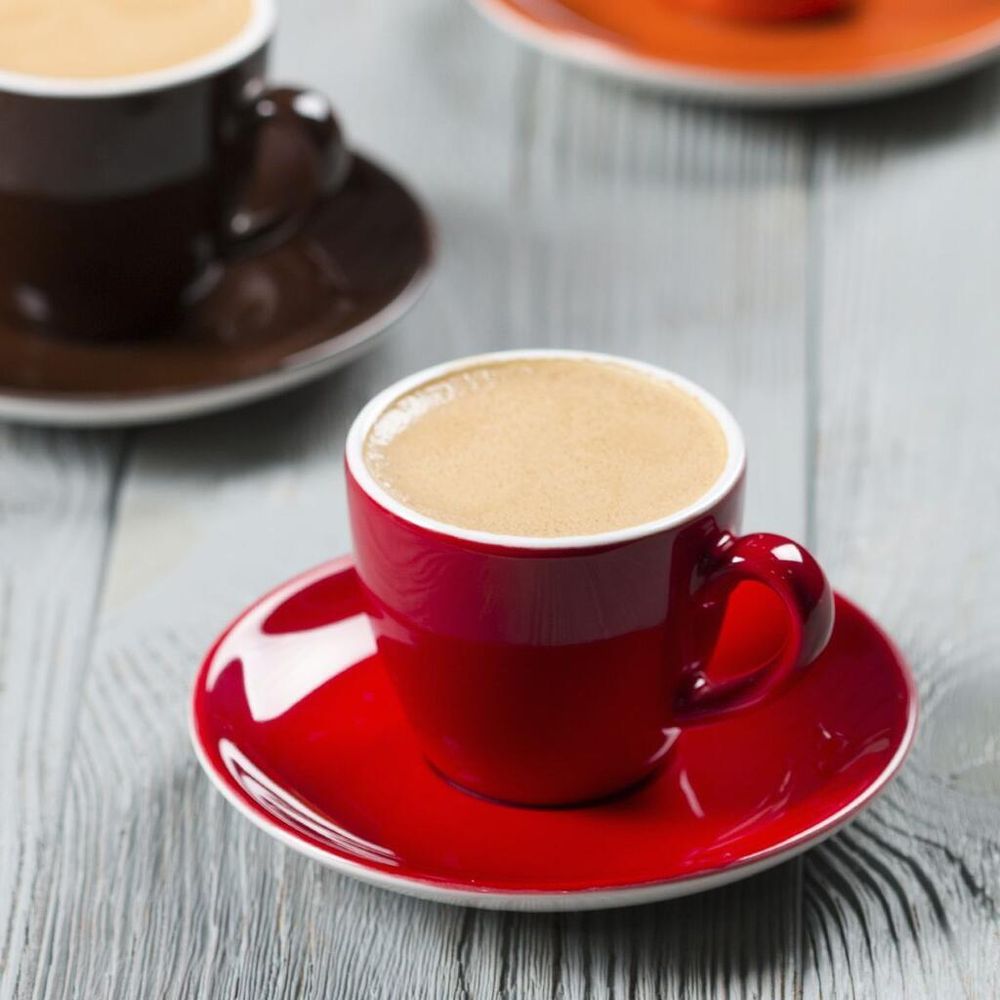 Чайная пара 300 мл красная d 10,2 см h7,2 см   (Бариста) P.L. Proff Cuisine [6]